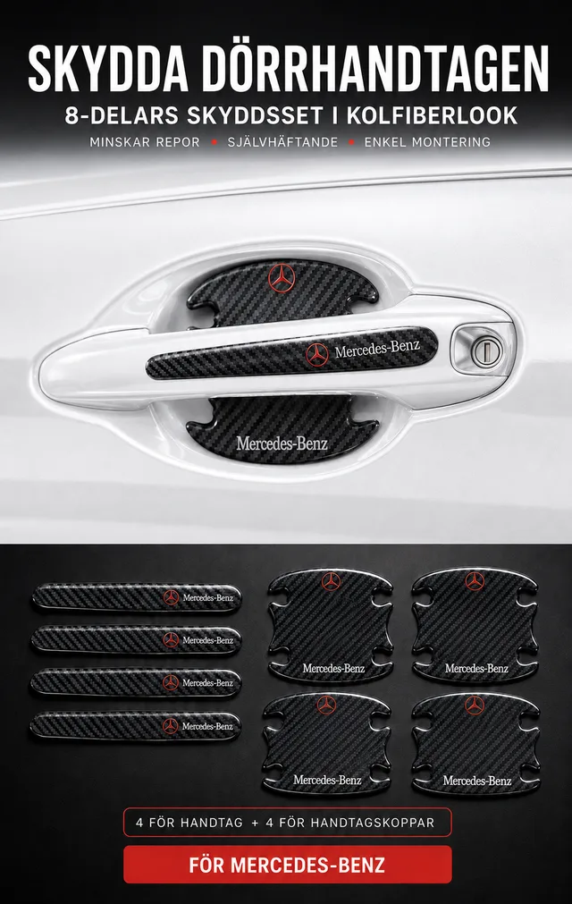 Mercedes handtagsskydd i carbon-look