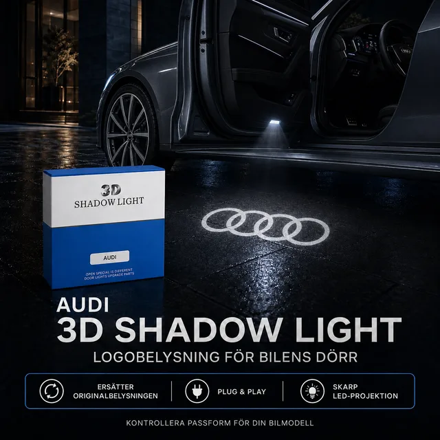 3D logobelysning för bildörr 4