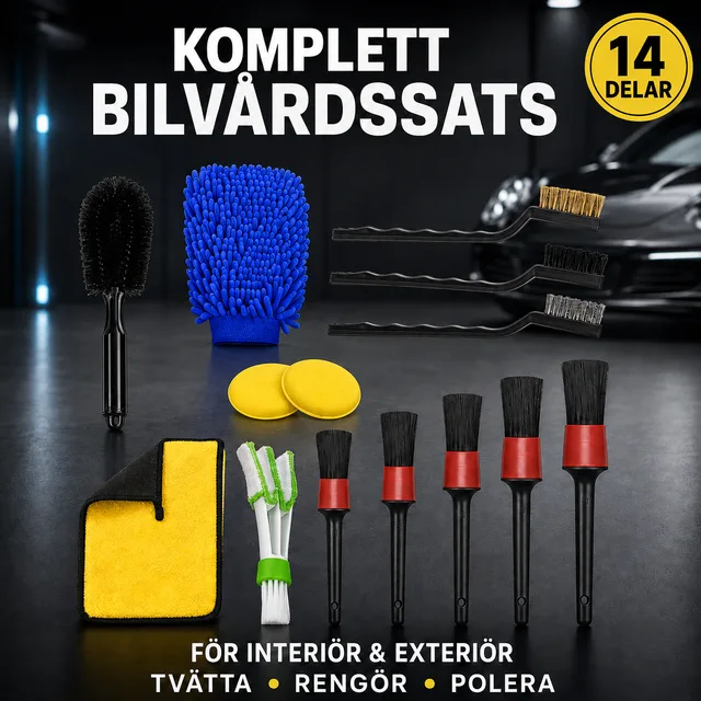 Bilvårdskit — 14 delar